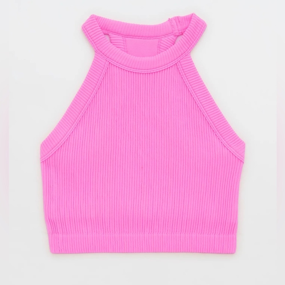 Aerie Pink Ribbed Top - Picture 2 of 7